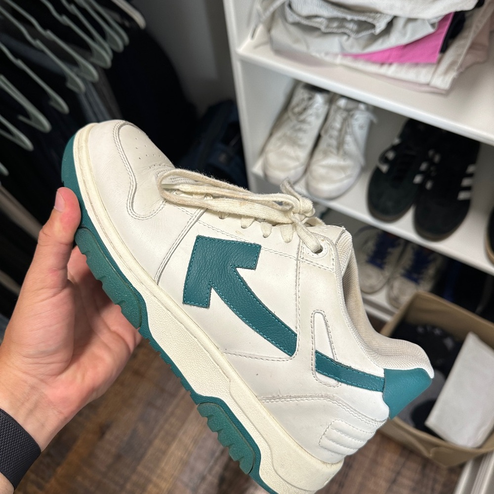 Off White “Out Of Office” Sneakers White Green